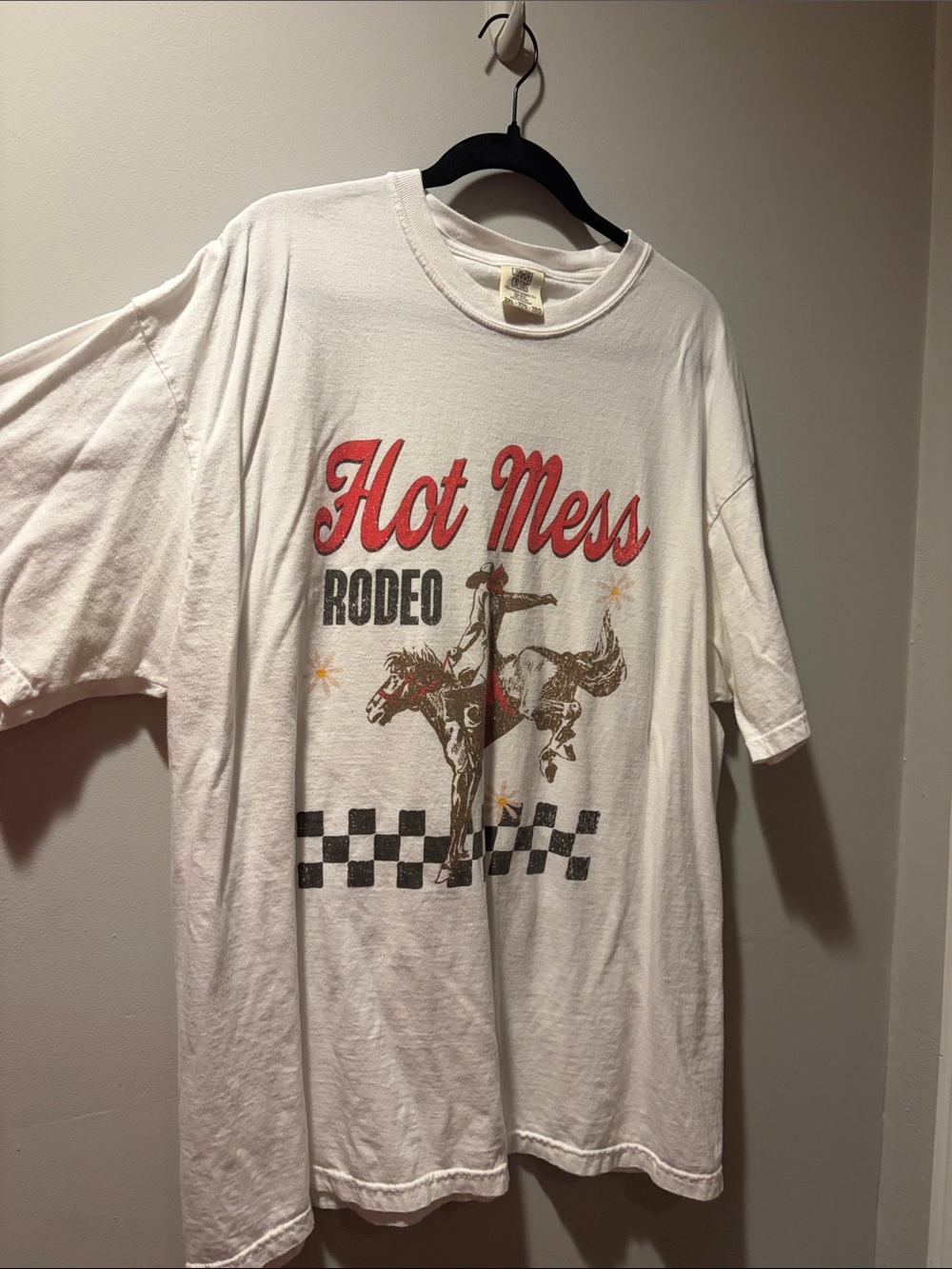 Pink Lily x Amber Massey Hot Mess Rodeo Graphic Tee - White